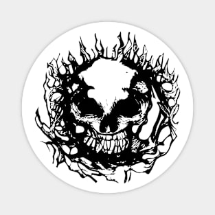 The burning skull Magnet